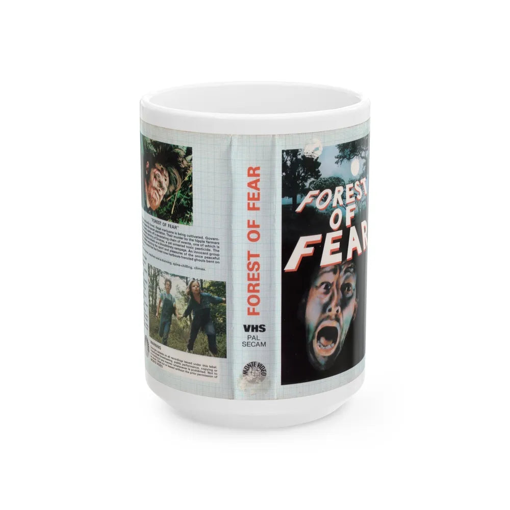 FOREST OF FEAR VIDEO NASTY (VHS COVER) - White Coffee Mug-15oz-Go Mug Yourself