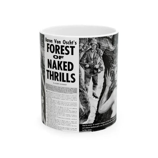 Forest of Naked Thrills, Man's True Danger, July 1967 - White Coffee Mug 11oz - Go Mug Yourself