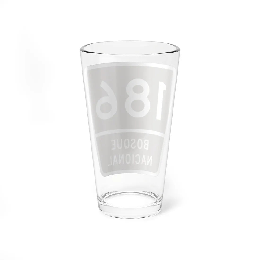 Forest Route 186 Puerto Rico (Puerto Rico) (Road Sign) Pint Glass 16oz - Go Mug Yourself