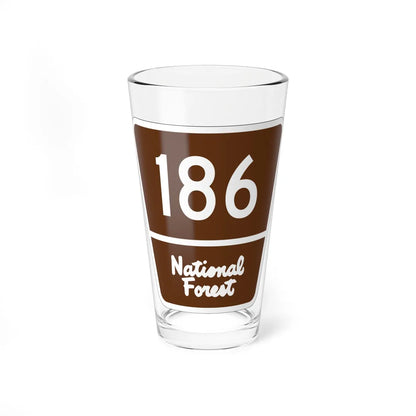 Forest Route 186 (Puerto Rico) (Road Sign) Pint Glass 16oz 16oz - Go Mug Yourself