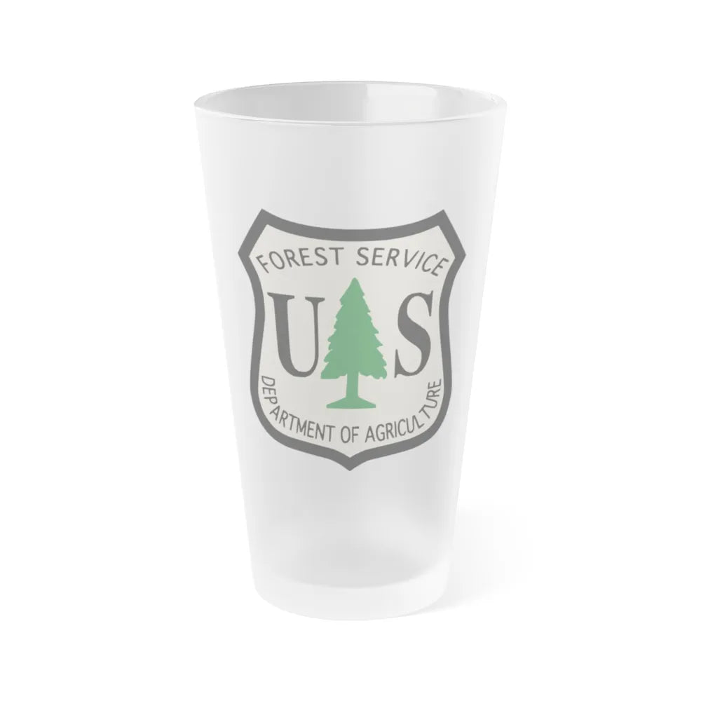 Forest Service Dept of Agriculture - Frosted Pint Glass 16oz-16oz-Frosted-Go Mug Yourself