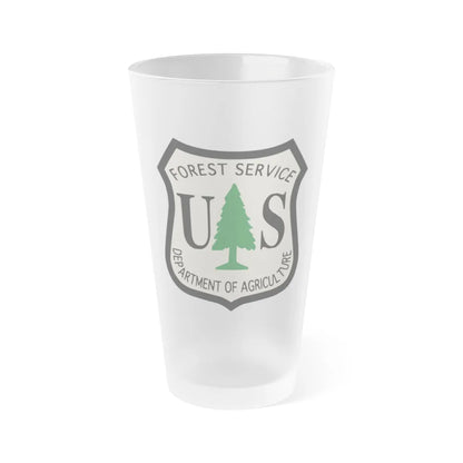 Forest Service Dept of Agriculture - Frosted Pint Glass 16oz-16oz-Frosted-Go Mug Yourself