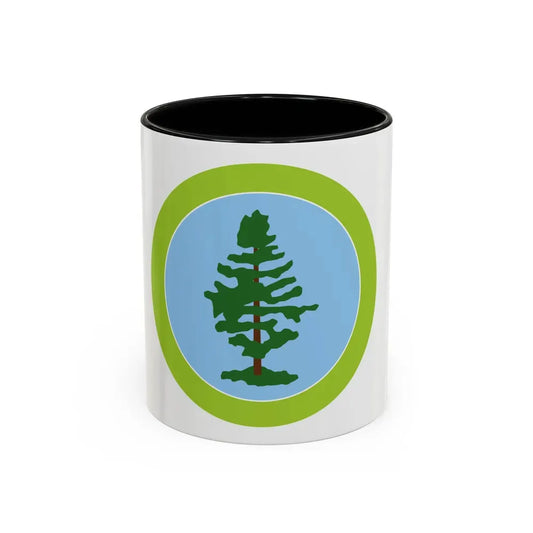 Forestry (Boy Scout Merit Badge) Accent Coffee Mug 11oz Black - Go Mug Yourself
