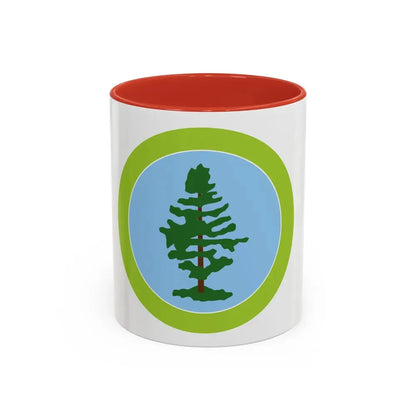 Forestry (Boy Scout Merit Badge) Accent Coffee Mug 11oz Red - Go Mug Yourself