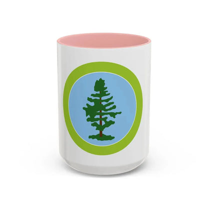 Forestry (Boy Scout Merit Badge) Accent Coffee Mug 15oz Pink - Go Mug Yourself