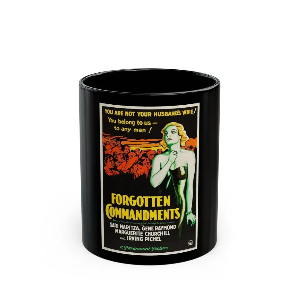 FORGOTTEN COMMANDMENTS 1932 Movie Poster - Black Coffee Mug 11oz - Go Mug Yourself