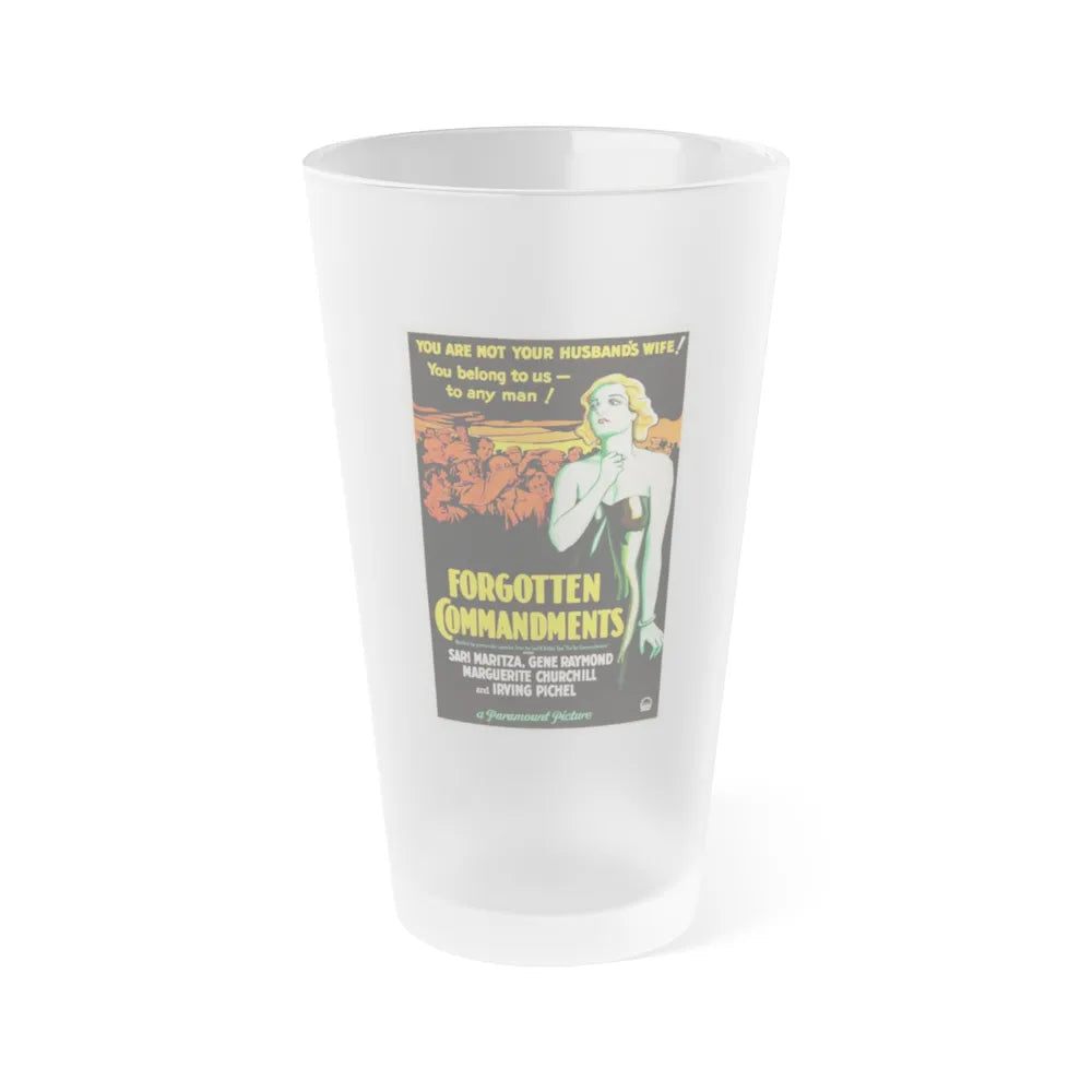 FORGOTTEN COMMANDMENTS 1932 Movie Poster - Frosted Pint Glass 16oz-16oz-Frosted-Go Mug Yourself