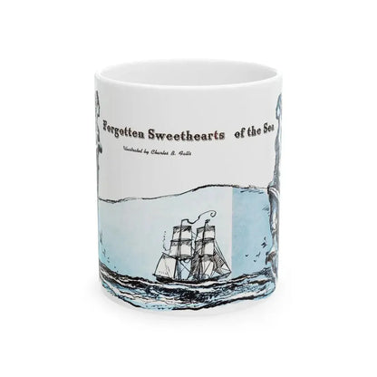 Forgotten Sweethearts of the Sea, Blue Book Magazine, April 1948 - White Coffee Mug 11oz - Go Mug Yourself
