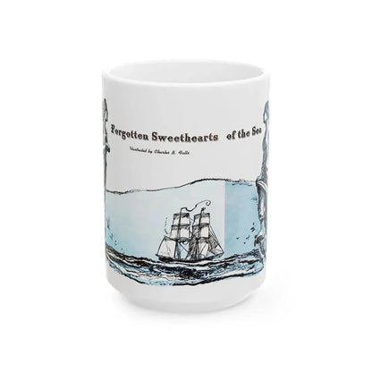 Forgotten Sweethearts of the Sea, Blue Book Magazine, April 1948 - White Coffee Mug 15oz - Go Mug Yourself