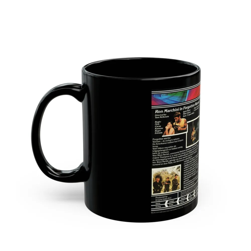 FORGOTTEN WARRIOR (VHS COVER) - Black Coffee Mug-Go Mug Yourself