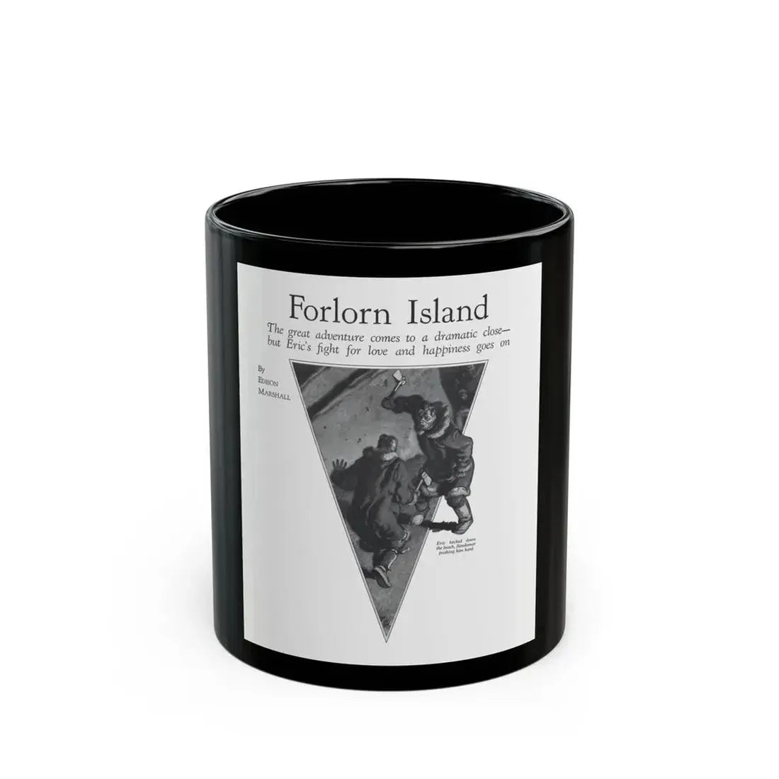 Forlorn Island (Pt. 2-2), The American Magazine, August 1932_2 - Black Coffee Mug 11oz - Go Mug Yourself
