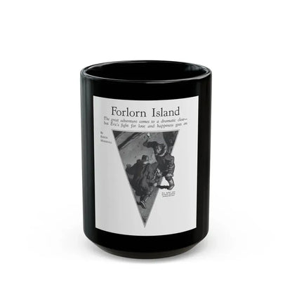 Forlorn Island (Pt. 2-2), The American Magazine, August 1932_2 - Black Coffee Mug 15oz - Go Mug Yourself