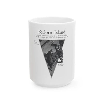 Forlorn Island (Pt. 2-2), The American Magazine, August 1932_2 - White Coffee Mug 15oz - Go Mug Yourself