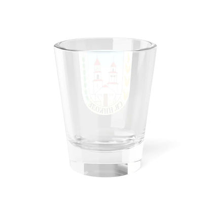 Former coat of arms of Sveti Nikole Municipality (North Macedonia) (Coat of Arms) Shot Glass 1.5oz - Go Mug Yourself