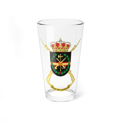 Former Coat of Arms of the 2nd Spanish Legion Brigade King Alfonso XIII (Spain) (Coat of Arms) Pint Glass 16oz 16oz - Go Mug Yourself