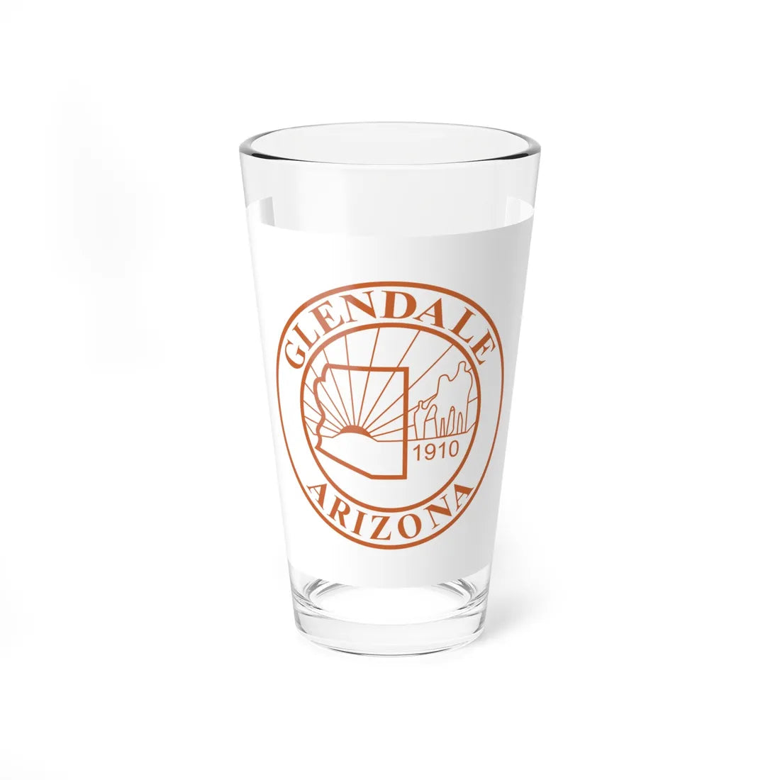 Former flag of Glendale Arizona (United States) Pint Glass 16oz 16oz - Go Mug Yourself