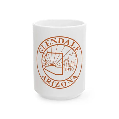 Former flag of Glendale Arizona (United States) White Coffee Mug 15oz - Go Mug Yourself