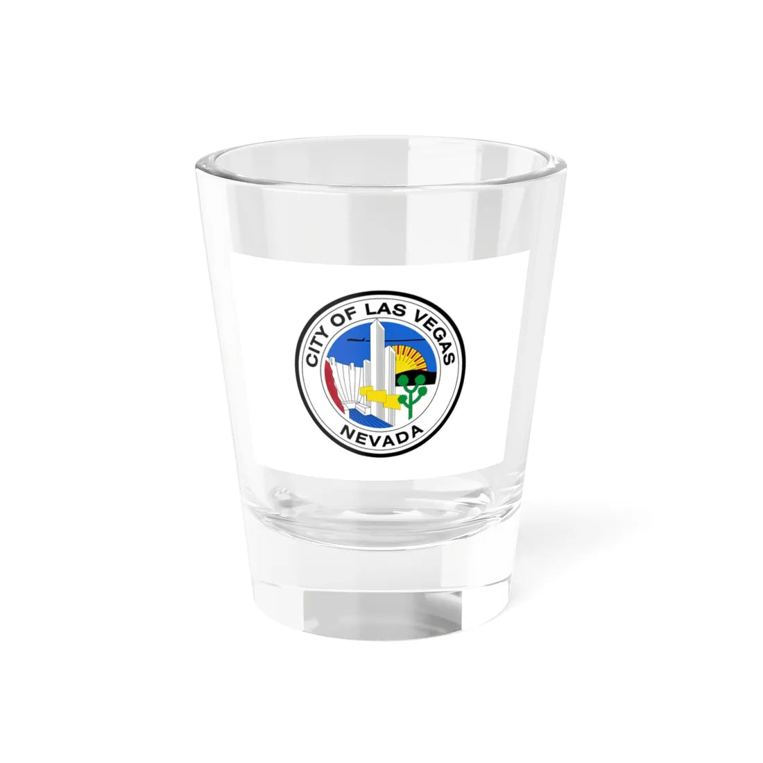 Former flag of Las Vegas Nevada 1968 (United States) Shot Glass 1.5oz 1.5oz - Go Mug Yourself