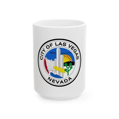 Former flag of Las Vegas Nevada 1968 (United States) White Coffee Mug 15oz - Go Mug Yourself