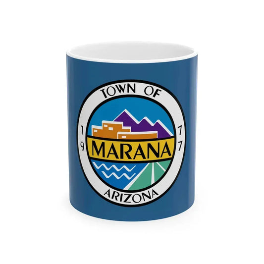 Former flag of Marana Arizona 2013 - 2021 (United States) White Coffee Mug 11oz - Go Mug Yourself