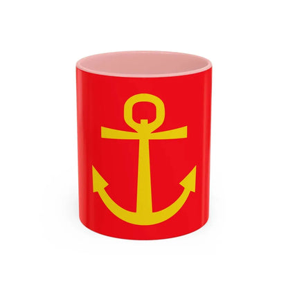 Former flag of Narvik Nordland Norway - Accent Coffee Mug 11oz Pink - Go Mug Yourself
