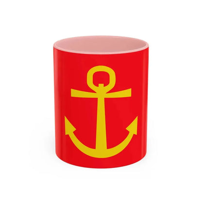Former flag of Narvik Nordland Norway - Accent Coffee Mug 11oz Pink - Go Mug Yourself
