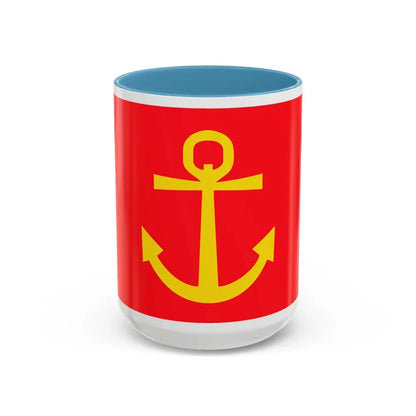 Former flag of Narvik Nordland Norway - Accent Coffee Mug 15oz Light Blue - Go Mug Yourself