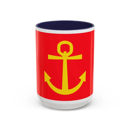 Former flag of Narvik Nordland Norway - Accent Coffee Mug 15oz Navy - Go Mug Yourself
