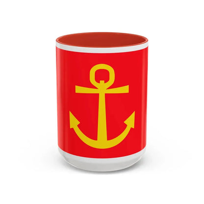 Former flag of Narvik Nordland Norway - Accent Coffee Mug 15oz Red - Go Mug Yourself
