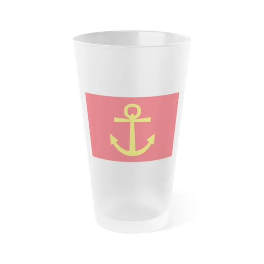 Former flag of Narvik Nordland Norway - Frosted Pint Glass 16oz-16oz-Frosted-Go Mug Yourself