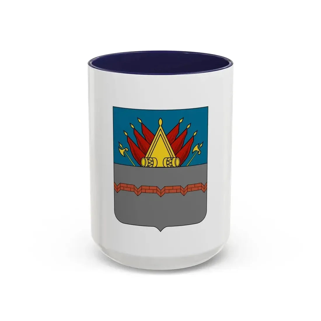 Former Flag of Omsk Russia - Accent Coffee Mug 15oz Navy - Go Mug Yourself
