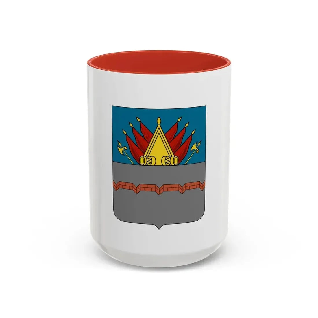 Former Flag of Omsk Russia - Accent Coffee Mug 15oz Red - Go Mug Yourself