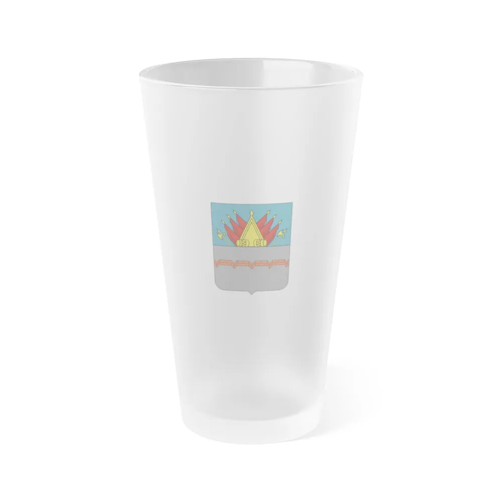 Former Flag of Omsk Russia - Frosted Pint Glass 16oz-16oz-Frosted-Go Mug Yourself