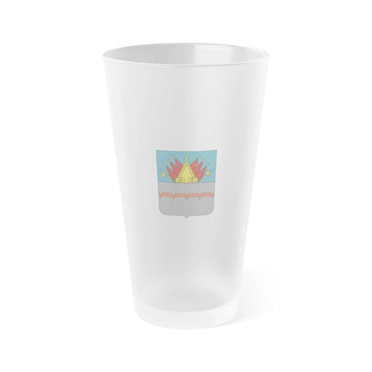 Former Flag of Omsk Russia - Frosted Pint Glass 16oz-16oz-Frosted-Go Mug Yourself