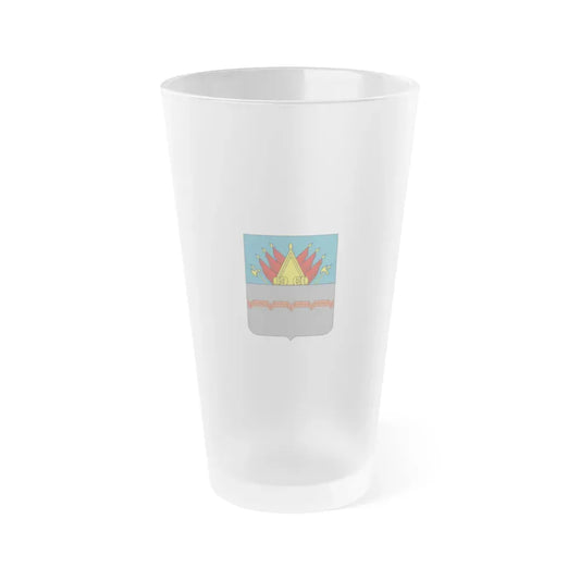 Former Flag of Omsk Russia - Frosted Pint Glass 16oz 16oz Frosted - Go Mug Yourself
