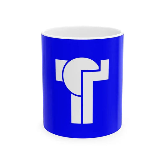 Former flag of Tempe Arizona blue variant (United States) White Coffee Mug 11oz - Go Mug Yourself