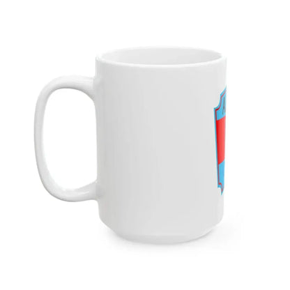 Former flag of the Albanian National Olympic Committee (Albania) White Coffee Mug - Go Mug Yourself