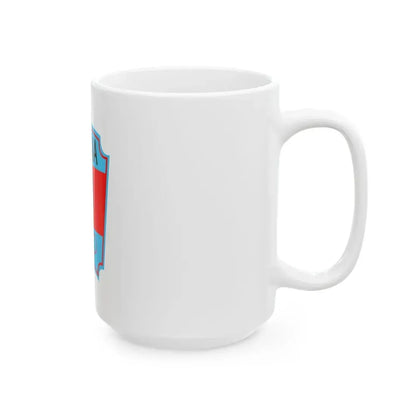 Former flag of the Albanian National Olympic Committee (Albania) White Coffee Mug - Go Mug Yourself