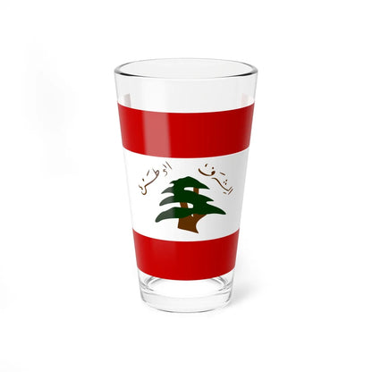 Former Flag of the Lebanese Army (Lebanon) Pint Glass 16oz 16oz - Go Mug Yourself