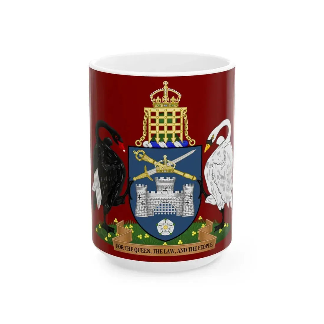 Formerly used flag of the Australian Capital Territory (Australia) White Coffee Mug 15oz - Go Mug Yourself