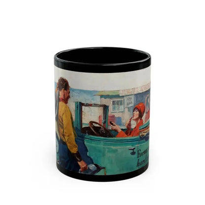 Forms No Hard Carbon, advertising illustration - Black Coffee Mug 11oz - Go Mug Yourself