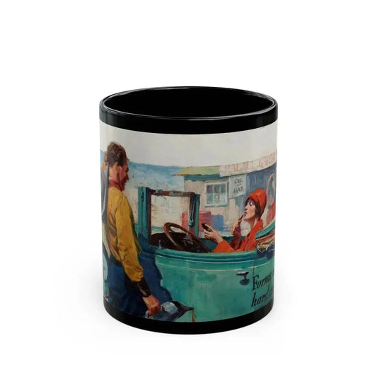 Forms No Hard Carbon, advertising illustration - Black Coffee Mug 11oz - Go Mug Yourself
