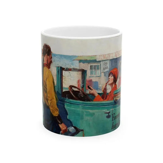 Forms No Hard Carbon, advertising illustration - White Coffee Mug 11oz - Go Mug Yourself