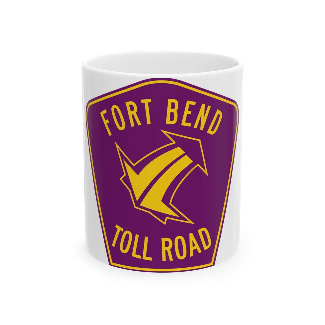 Fort Bend Toll Road (Texas) (Road Sign) White Coffee Mug 11oz - Go Mug Yourself
