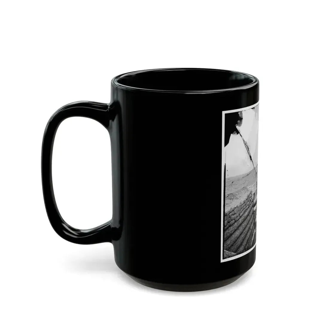 Fort Brady, Va. Battery Of Parrott Guns Manned By Company C, 1st Connecticut Heavy Artillery (U.S. Civil War) Black Coffee Mug - Go Mug Yourself