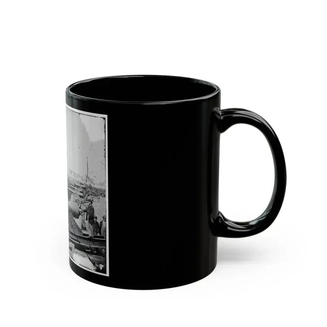 Fort Brady, Va. Battery Of Parrott Guns Manned By Company C, 1st Connecticut Heavy Artillery (U.S. Civil War) Black Coffee Mug - Go Mug Yourself