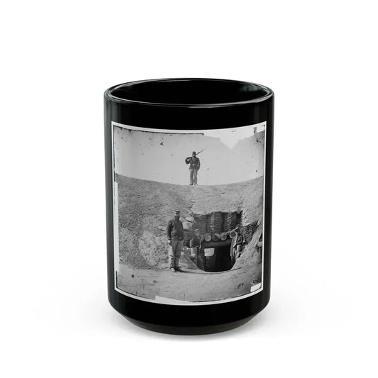 Fort Brady, Va. Entrance To Magazine (U.S. Civil War) Black Coffee Mug 15oz - Go Mug Yourself