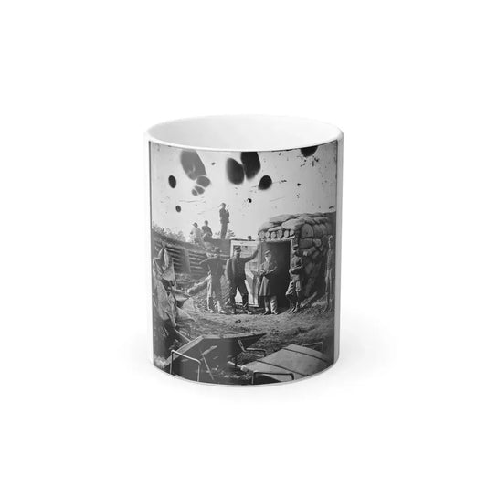Fort Burnham, Va. (The Former Confederate Fort Harrison). Federal Soldiers in Front of Bomb-Proof Headquarters (U.S. Civil War) Color Changing Coffee Mug 11oz Default Title 11oz - Go Mug Yourself