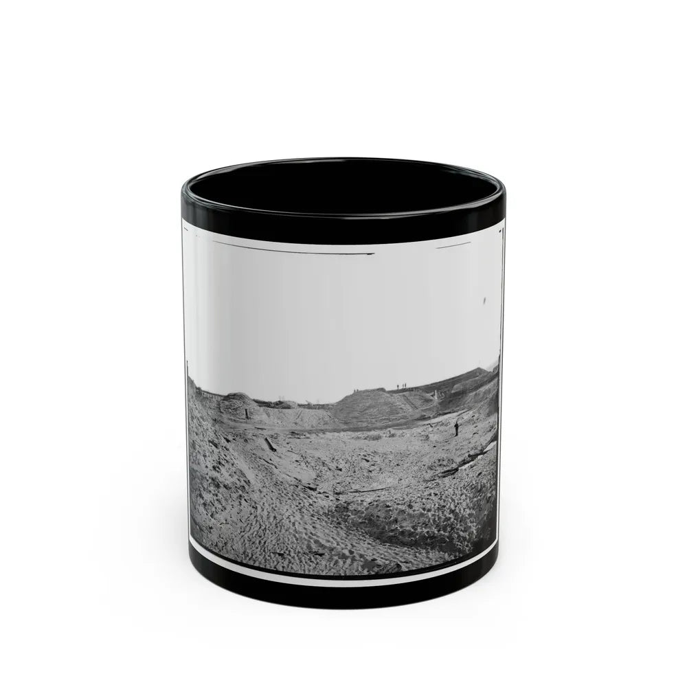 Fort Fisher, N.C. Interior View Of Southeast End, Showing Site Of Main Magazine (U.S. Civil War) Black Coffee Mug-11oz-Go Mug Yourself