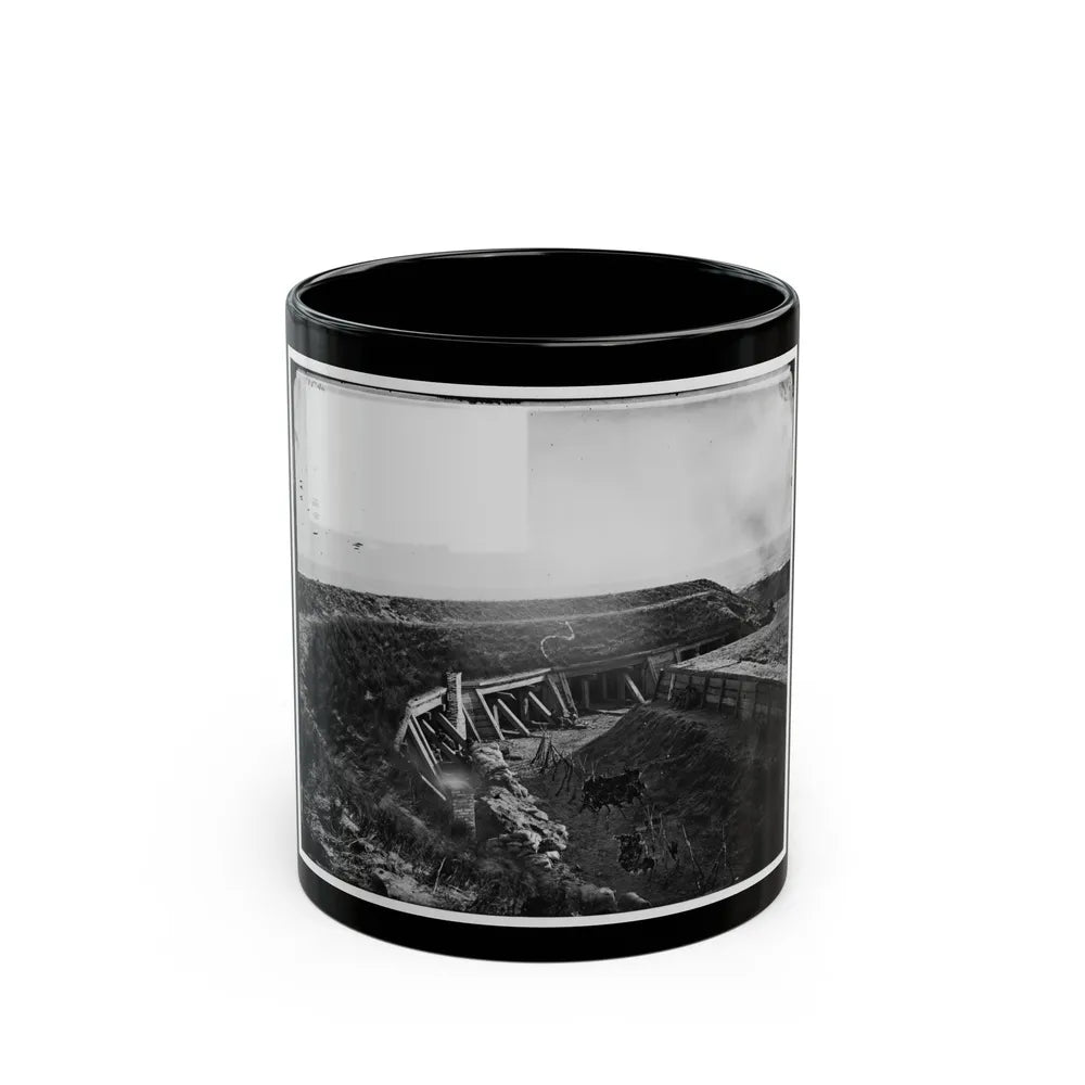 Fort Fisher, N.C. Interior View Of The Pulpit (U.S. Civil War) Black Coffee Mug-11oz-Go Mug Yourself